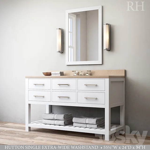 Sideboard – Chest of Drawers – Hutton single Extra-Wide washstand