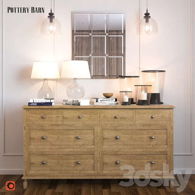 Sideboard – Chest of Drawers – Pottery Barn set SAUSALITO EXTRA