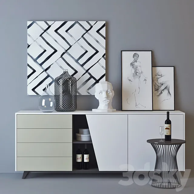 Sideboard – Chest of Drawers – Tomasella Diagonal sideboard