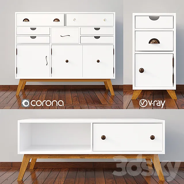 chest of drawers Lydia 03 3DS Max - thumbnail 3