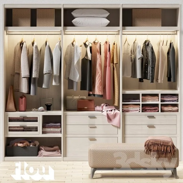 Wardrobe – Display Cabinets – 3D Models – 0070