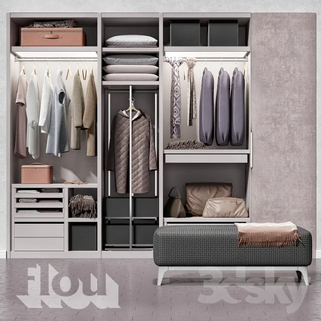 Wardrobe – Display Cabinets – 3D Models – 0073
