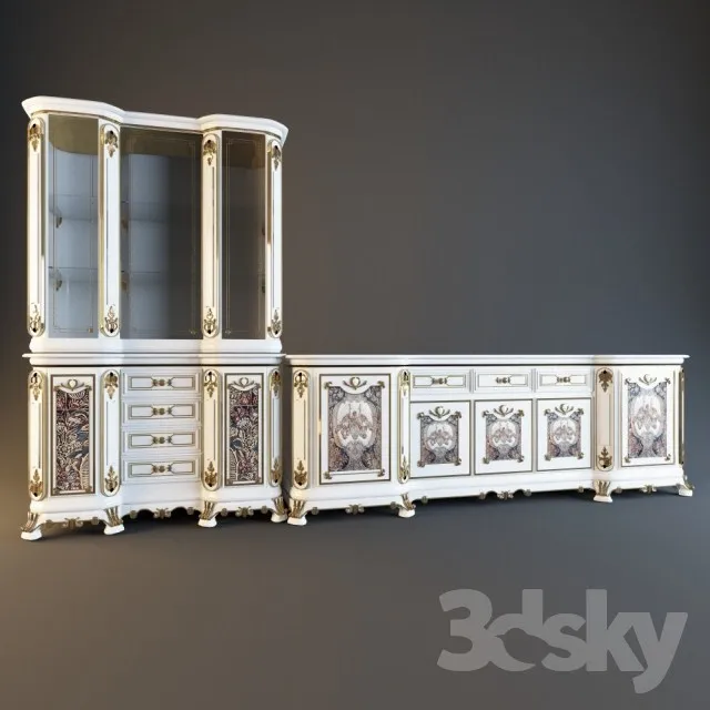Wardrobe – Display Cabinets – 3D Models – 0076