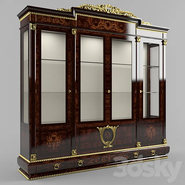 Wardrobe – Display Cabinets – 3D Models –  Arredamenti Amadeus art.1612A