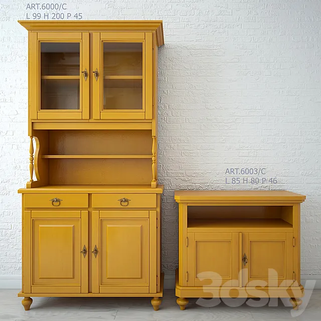 Wardrobe – Display Cabinets – 3D Models –  ARTEFERRETTO wardrobe and TV Stand