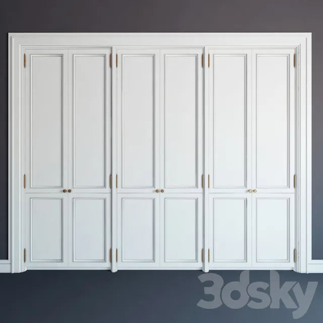 Wardrobe – Display Cabinets – 3D Models –  Built-in wardrobe 09 fitted wardrobe 09