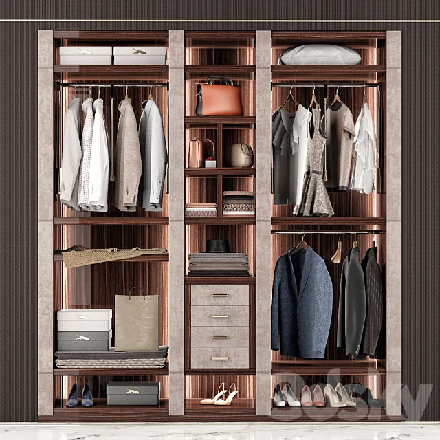 Wardrobe – Display Cabinets – 3D Models –  Capital Collection Wardrobe Venere