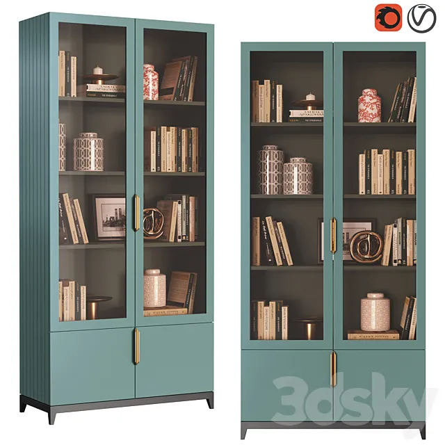 Wardrobe – Display Cabinets – 3D Models –  Dantone Home Showcase-Library Metropolitan