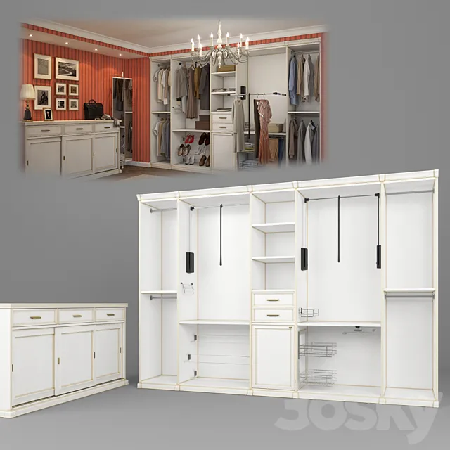 Wardrobe – Display Cabinets – 3D Models –  Dressing Mr