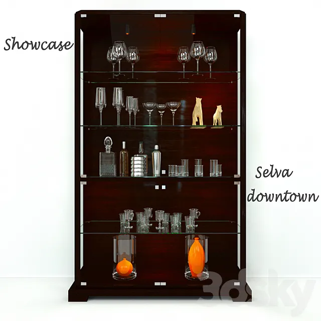 Wardrobe – Display Cabinets – 3D Models –  Showcase Selva downtown