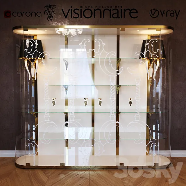 Wardrobe – Display Cabinets – 3D Models –  Showcase Visionnaire Sforza