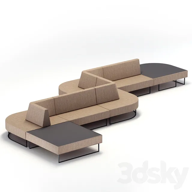 Loby Sofa 3DS Max - thumbnail 3