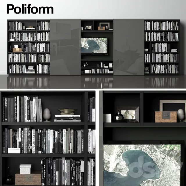 Wardrobe – Display Cabinets – 3D Models –  Varenna Poliform DAY SYSTEM 19