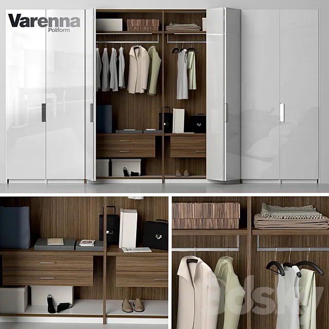 Wardrobe – Display Cabinets – 3D Models –  Varenna Poliform DAY SYSTEM 20 3D Model