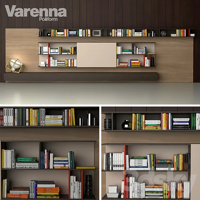 Wardrobe – Display Cabinets – 3D Models –  Varenna Poliform DAY SYSTEM 25