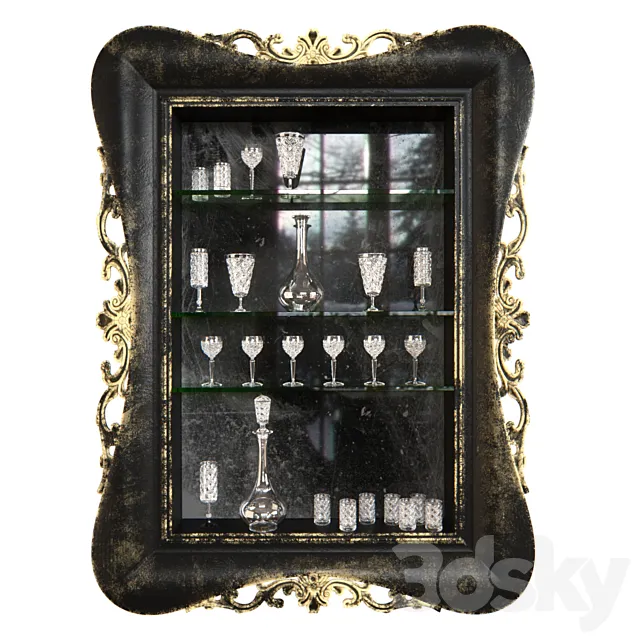 Wardrobe – Display Cabinets – 3D Models –  Wall shelf Haunted Castle