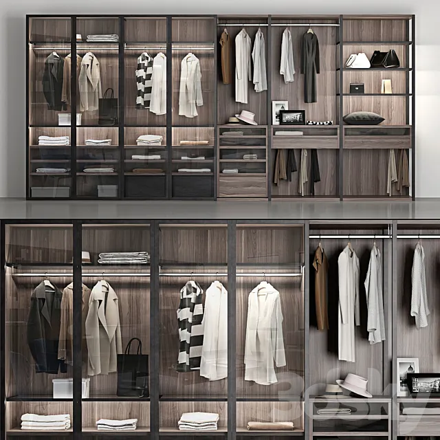 Wardrobe – Display Cabinets – 3D Models –  Wardrobe by brand Poliform
