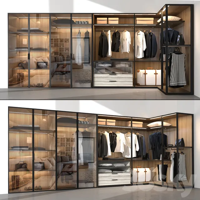 Wardrobe – Display Cabinets – 3D Models –  Wardrobe Gliss Master Molteni & C Dada