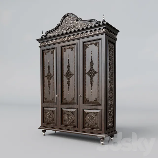 Wardrobe – Display Cabinets – 3D Models –  Wardrobe in oriental style