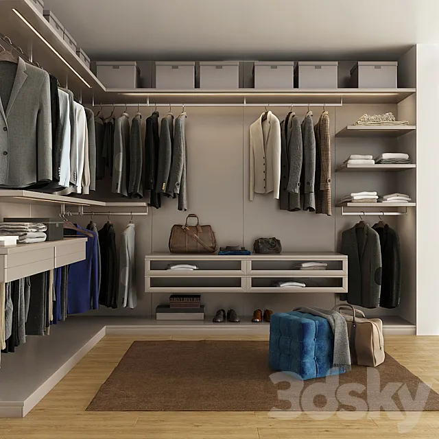 Wardrobe – Display Cabinets – 3D Models –  Wardrobe M9 3D Model