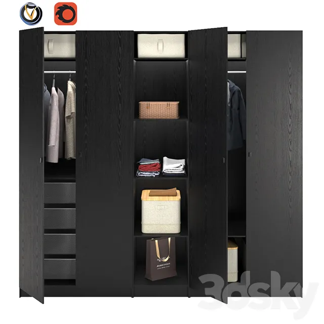 Wardrobe – Display Cabinets – 3D Models –  Wardrobe.Paks.IKEA.forsan