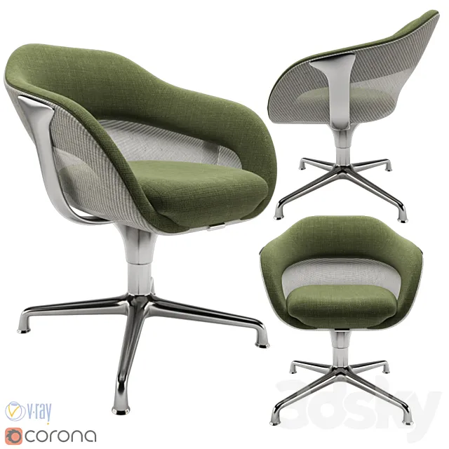 Coalesse SW1 Chair 3DS Max - thumbnail 3