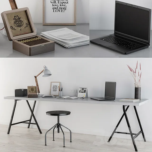 Home Office-WorkPlace 3DS Max - thumbnail 3