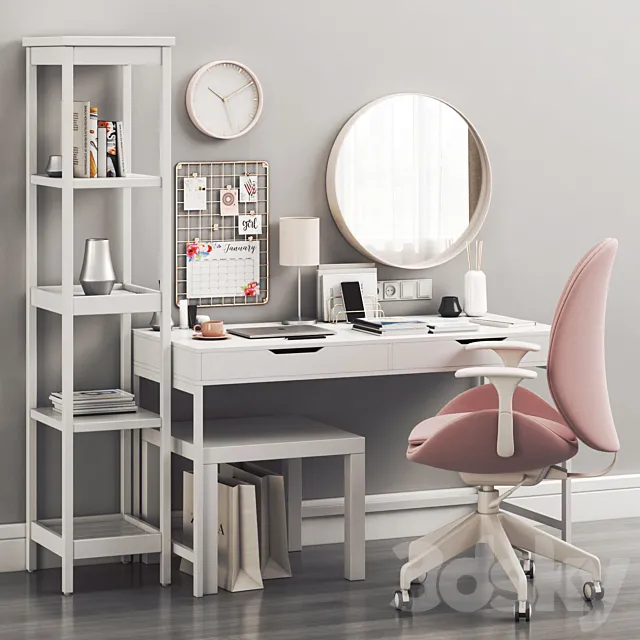 IKEA Women’s dressing table and workplace 3DS Max - thumbnail 3