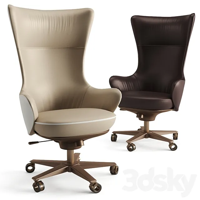 Giorgetti genius office chair 3DS Max - thumbnail 3