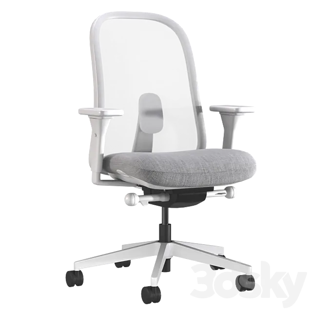 LINO Office Swivel chair with armrests by Herman Miller 3DS Max - thumbnail 3