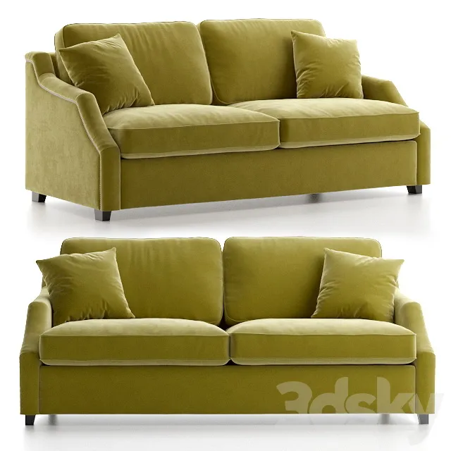 Sofa bed triple Windsor with molding 3DS Max - thumbnail 3