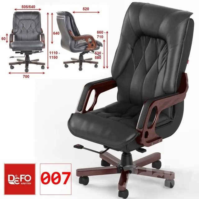 Executive seating 007 3DS Max - thumbnail 3