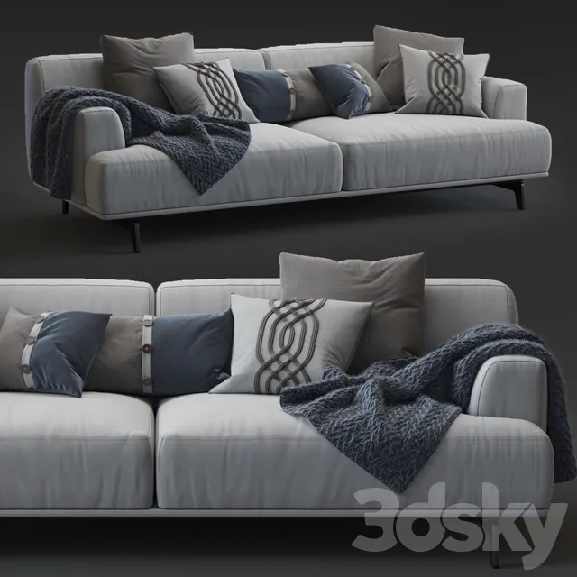 Poliform Sofa TRIBECA 3DS Max - thumbnail 3