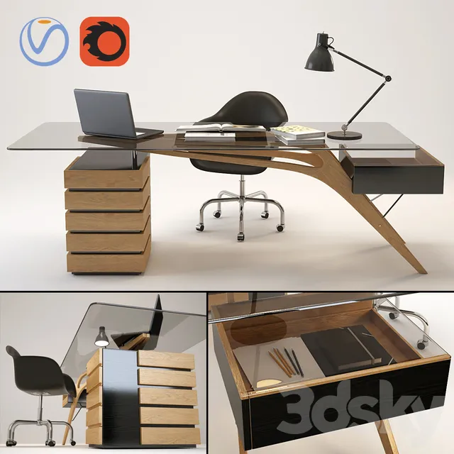 Office Furniture – 3D Models – Desktop Cavour