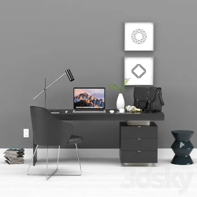 Office Furniture – 3D Models – Office Minotti Carson