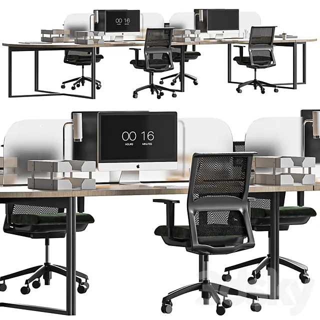 Office Furniture – 3D Models – oval office set