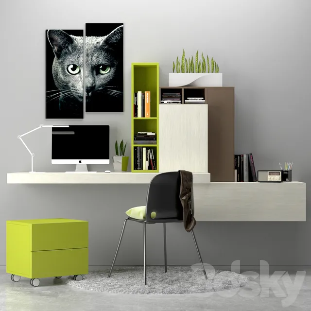 Office Furniture – 3D Models – Secretaire SPAZIO 3d Model
