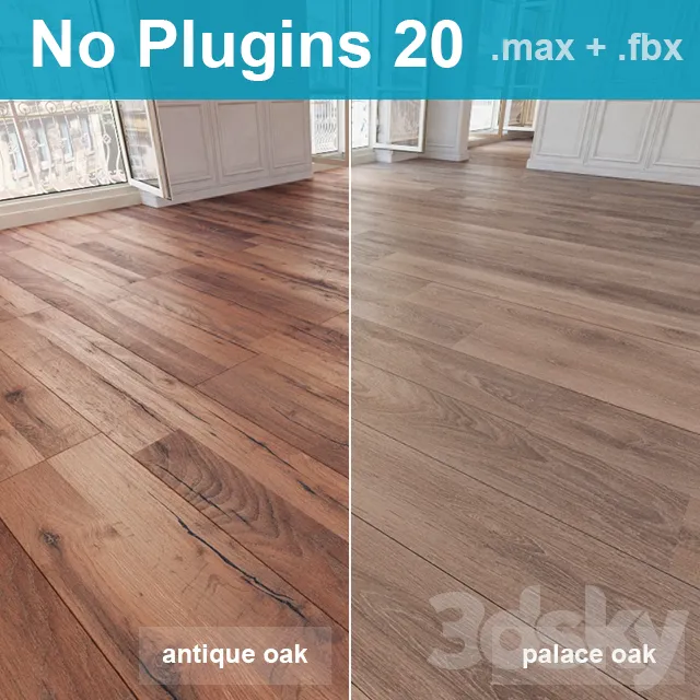 Parquet 20 (2 species without the use of plug-ins) 3DS Max - thumbnail 3