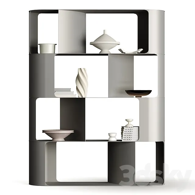 Cattelan Italia Fulham BookCase By Ono Design 3DS Max - thumbnail 3