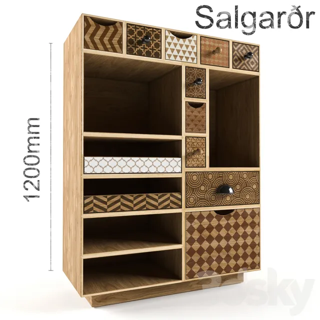 Salgarðr chest of drawers in the Scandinavian style 3DS Max - thumbnail 3