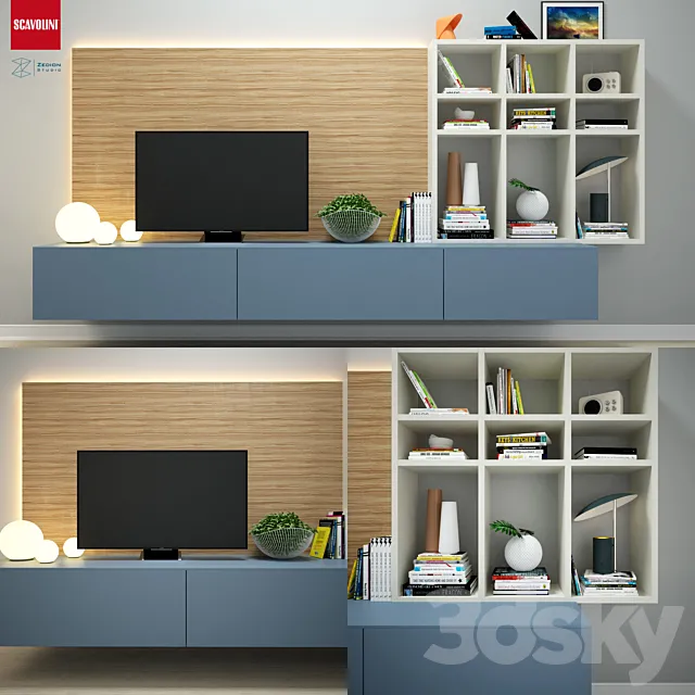 TV Wall 3D Models – Fluida Cucina 3D model