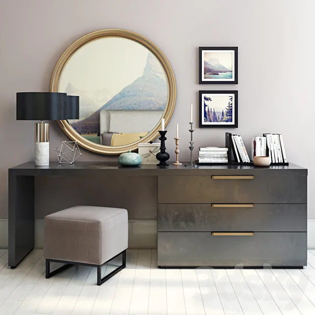 Dressing table in a modern style 3DS Max - thumbnail 3