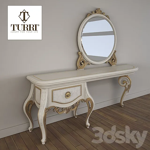 Dressing Table – 3D Models – Dressing table Turri Baroque TC153L