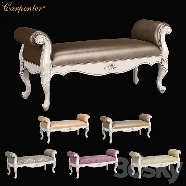 Furniture 3D Models – Others – 230 Carpenter Bed bench in the finish options