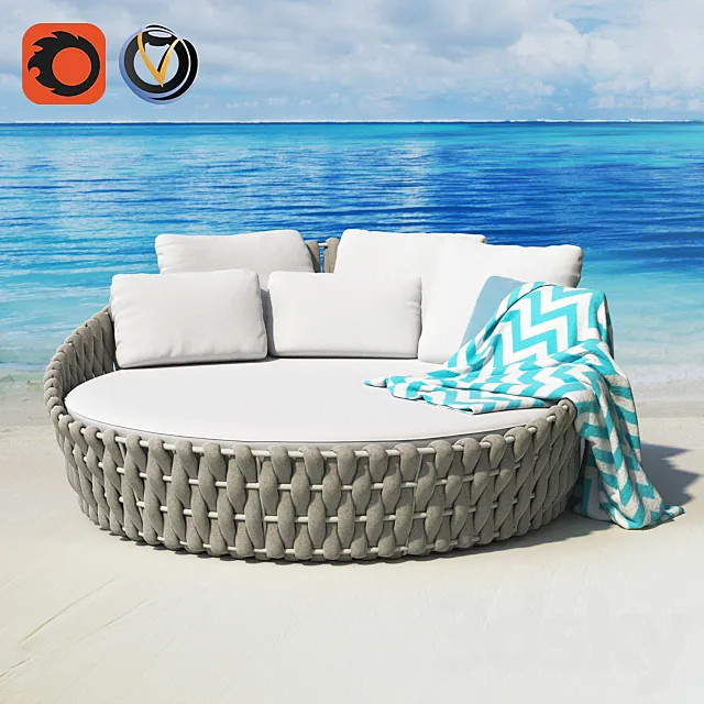TRIBU TOSCA DAYBED 3DS Max - thumbnail 3