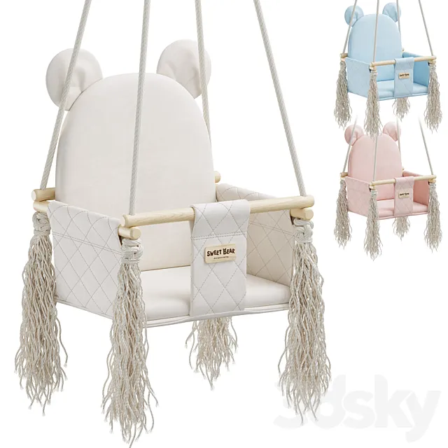 Baby swing Sweet Bear Orion Toy 3DS Max - thumbnail 3