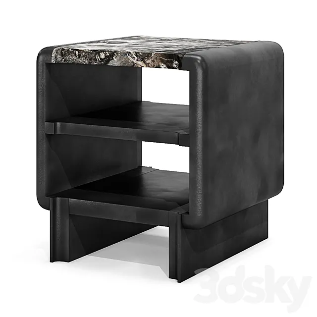 Bedside table \/ Thierry Lemaire – So Black 3DS Max - thumbnail 3