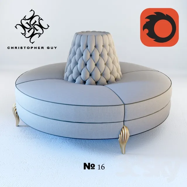 Bench Christopher Guy №-16 3DS Max - thumbnail 3