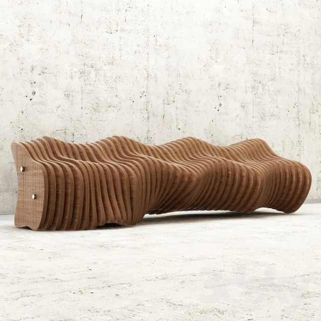 Parametric bench 3DS Max - thumbnail 3