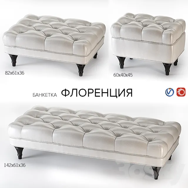 Furniture 3D Models – Others – Banquette Florence